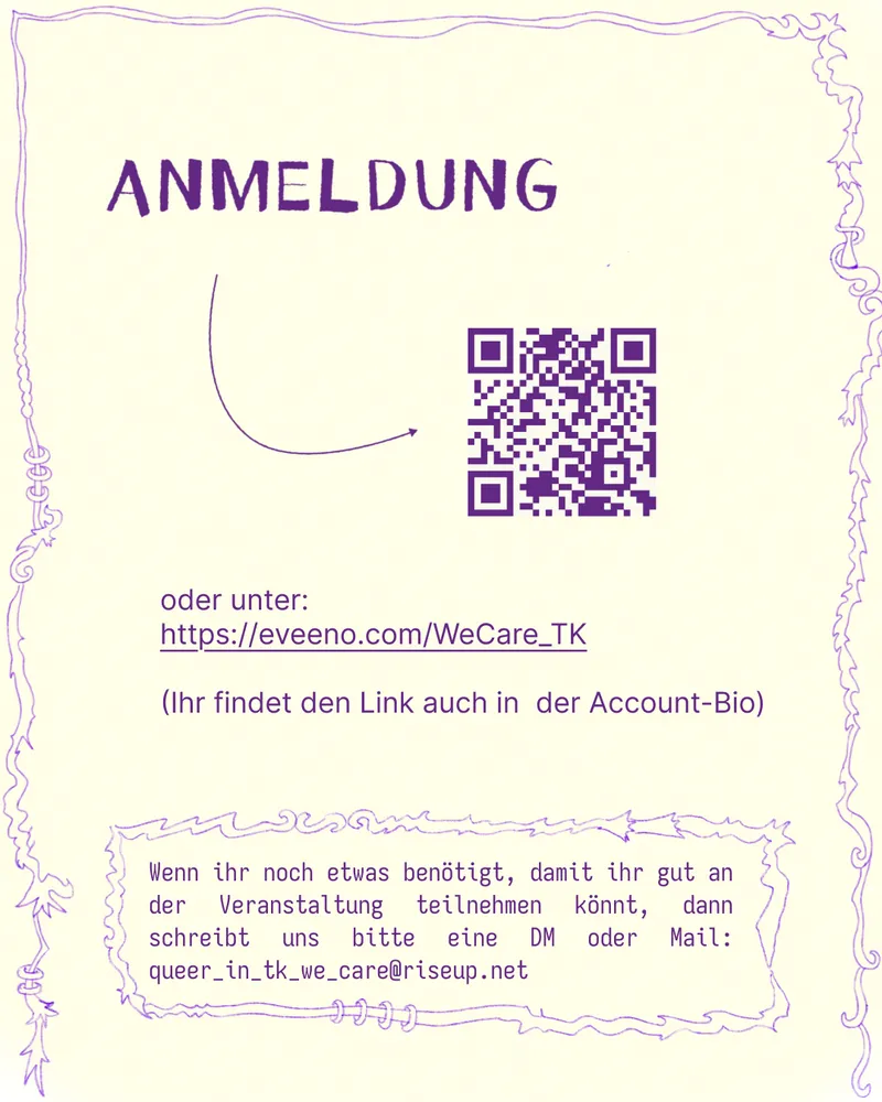 Illustration für Anmeldung Queer in Treptow-Köpenick: We Care!